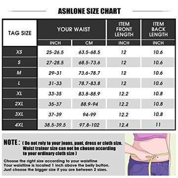 ASHLONE Waist Trainer for Women Latex Underbust Cincher Sport Corset Trimmer Belt