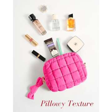 Yarnic Quilted Makeup Bag - Stylish & Smart Organizer