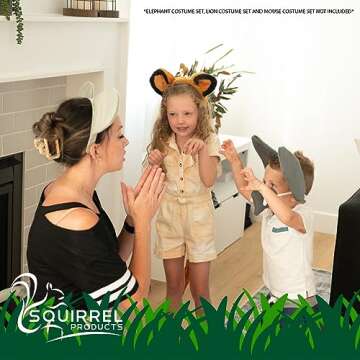 Squirrel Products Dalmatian Dog Headband Ears and Tail Costume Accessory Set, One Size Fits All Ages 3+