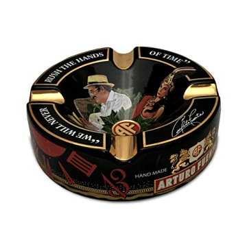 Limited Edition Large 8.75" Arturo Fuente Porcelain Cigar Ashtray Black