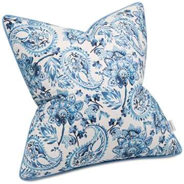 MANOJAVAYA Printed Paisley Decorative Pillow Covers