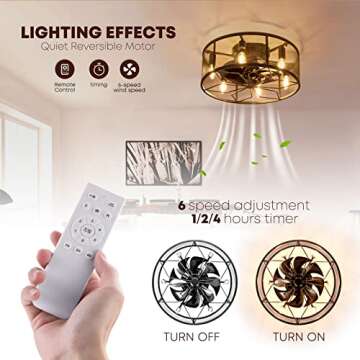 NookNova Smart Ceiling Fan with Lights - Stylish & Safe