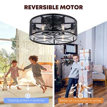 NookNova Smart Ceiling Fan with Lights - Stylish & Safe