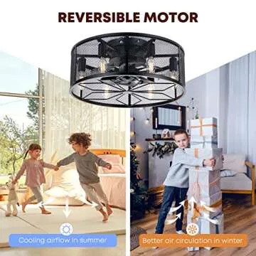 NookNova Smart Ceiling Fan with Lights - Stylish & Safe