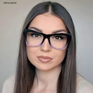 VOOGLAM Purple Butterfly Eyeglasses for Women - Blue Light Blocking Eyewear