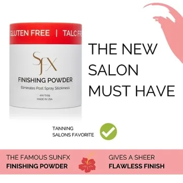 SunFX Translucent Finishing Powder with Fan Brush and Tropical Scent