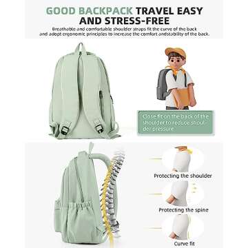 BOXSAM School Backpack: Lightweight, Durable, Stylish & Spacious