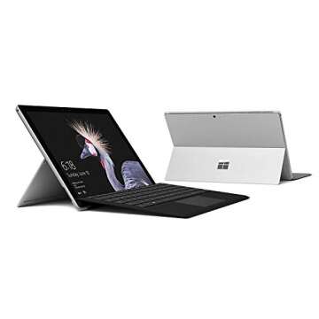 Microsoft Surface Pro 5th Gen 12.3" PixelSense TouchScreen (2736x1824) 2-in-1 Tablet Laptop: Intel Core i5-7200U, 256GB PCIe NVMe SSD, 8GB RAM, Wi-Fi AC MIMO, Windows 10 Pro (with Platinum Type Cover)