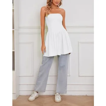 DURUNUL Women’s Tube Top Dress for Summer Parties