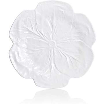 Bordallo Pinheiro Cabbage Beige Dinner Plates, Set of 4