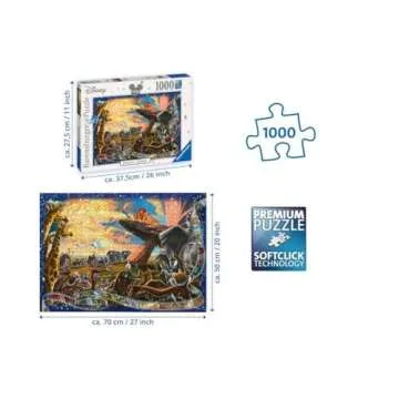 Ravensburger Disney The Lion King 1000 Piece Jigsaw Puzzle for Adults - 19747 - Every Piece is Unique, Softclick Technology Means Pieces Fit Together Perfectly