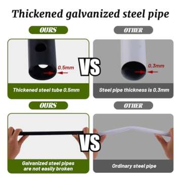 Newsmarts 7.9Ft Metal Garden Arch Army Green Garden Arbor for Climbing Plant Outdoor Wedding Party