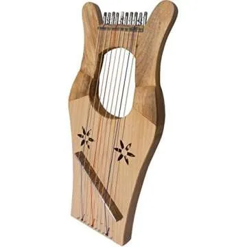 Mid-East Mini Kinnor Harp - Light Walnut with Gig Bag and Tuning Tool
