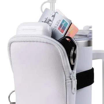 OYEP 3pack Water Bottle Pouch For Stanley Quencher Adventure 40oz 20oz 30oz stanley pouch，water bottle sleeve for keys,Gym Accessories For Women Storage Sleeve Pocket for Walking, Running, Sports，with