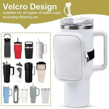 OYEP 3pack Water Bottle Pouch For Stanley Quencher Adventure 40oz 20oz 30oz stanley pouch，water bottle sleeve for keys,Gym Accessories For Women Storage Sleeve Pocket for Walking, Running, Sports，with