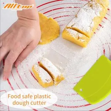ALLTOP Hard Bench Scraper – Premium Quality Bread Tools for Homemade Baking,Dough Cutter with Versatile Usage - Vibrant and Ergonomic Plastic Bowl Scrapers for Your Kitchen