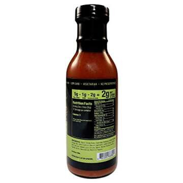 AlternaSweets Sweet & Smokey BBQ Sauce - 13.5 oz - Stevia Sweetened - Low Carb - KETO/Paleo/Atkins/Diabetic Friendly - Non GMO - Gluten Free