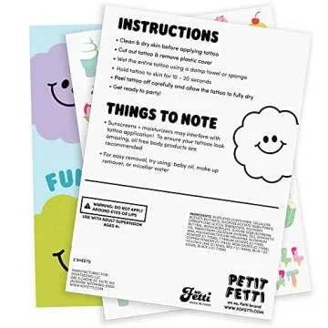 xo, Fetti Ice Cream Temporary Tattoos - 56 Fun Designs