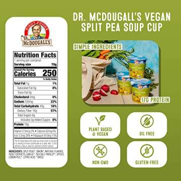 Dr. McDougall's Vegan Split Pea Soup - Instant & Gluten-Free