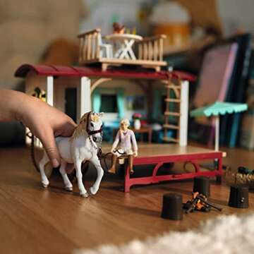 Schleich Horse Club 95-Piece Horse Set for Girls and Boys Ages, Camper for Secret Club Meetings Play...