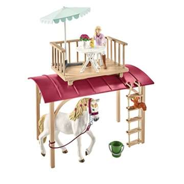 Schleich Horse Club 95-Piece Horse Set for Girls and Boys Ages, Camper for Secret Club Meetings Playset with Doll and Horse Toys
