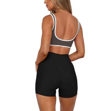 LASLULU Womens Sports Bra Medium High Support Sexy Backless Yoga Padded Bras Workout Crop Top for Teen Girls(Dark Grey Small)