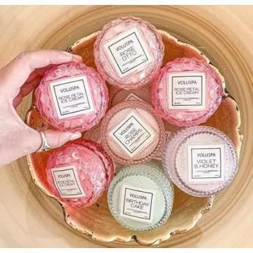 Voluspa Rose Otto Candle | 15 Hr Clean Burn | Vegan & Eco-Friendly