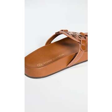 Tory Burch Women's Miller Cloud Sandals, Bourbon Miele, Tan, 10.5 Medium US