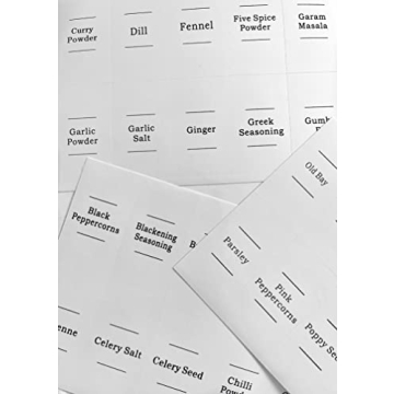 12 Eco-Friendly Bamboo Lid Spice Jar Set