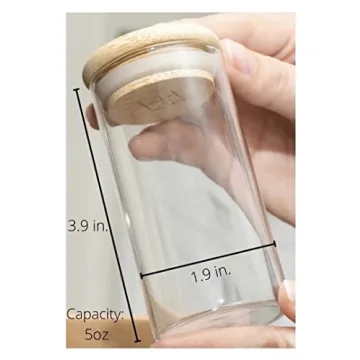 12 Eco-Friendly Bamboo Lid Spice Jar Set