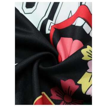 GORGLITTER Men's Graphic Hoodies Y2K Ripped Long Sleeve Hooded Sweatshirt Black Large