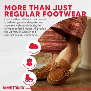 Minnetonka Alpine Sheepskin Slippers for Women - Cozy Comfort