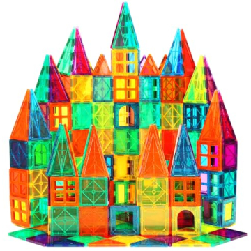 FNJO Magnetic Tiles, 110PCS Magnet Building Set, Magnetic Building Blocks,Construction STEM Learning...