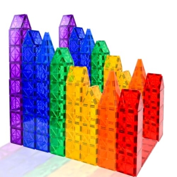 FNJO Magnetic Tiles 110PCS Building Set - Creative STEM Toy