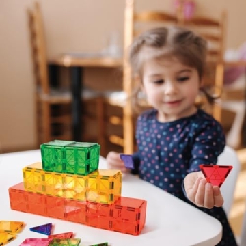 FNJO Magnetic Tiles 110PCS Building Set - Creative STEM Toy