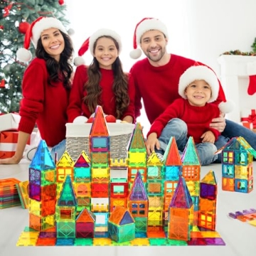 FNJO Magnetic Tiles 110PCS Building Set - Creative STEM Toy