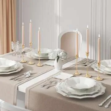 NLBTW 6 French Gold Candle Holders for Elegant Taper Displays