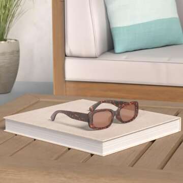 Ougenni Sunglasses Womens Rectangle Trendy Sunglasses Vintage Sunglasses 90s Retro Y2K Fashion Sunglasses for Women Sunglasses Pack