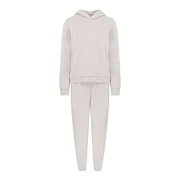 HGps8w Womens Hoodies Tracksuit, Casual Long Sleeve Pullover Sweatshirt with Matching Joggers Sweatpants 2 Piece Workout Sets