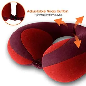 INFANZIA Kids Chin Supporting Travel Neck Pillow, Helps Support Head and Neck, Comfortably Designed for Head, Neck, and Chin Support - Gifts for Toddler/Child/Kids, Red