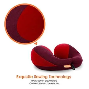 INFANZIA Kids Chin Supporting Travel Neck Pillow, Helps Support Head and Neck, Comfortably Designed for Head, Neck, and Chin Support - Gifts for Toddler/Child/Kids, Red