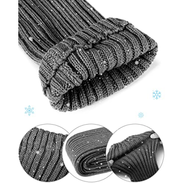 Women's Winter Over Knee Footless Socks - 3 Pairs | SATINIOR