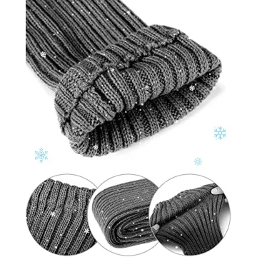 Women's Winter Over Knee Footless Socks - 3 Pairs | SATINIOR