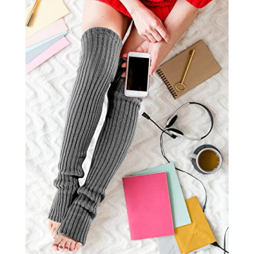 Women's Winter Over Knee Footless Socks - 3 Pairs | SATINIOR