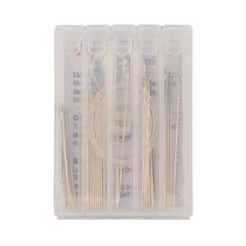 SINGER 07370 Hand Sewing Needles in Compact with Needle Threader, Assorted Sizes, 30-Count,