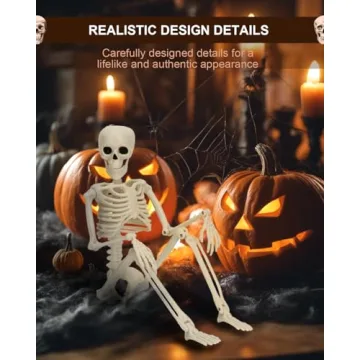 5 Pack Halloween Skeletons with Spiders & Cobwebs