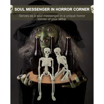 5 Pack Halloween Skeletons with Spiders & Cobwebs