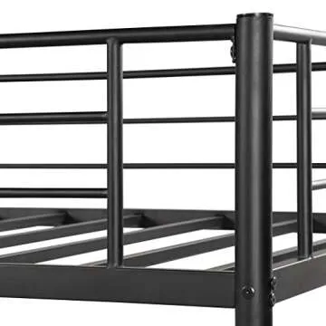 Harper & Bright Designs Metal Twin Over Twin Bunk Beds with Trundle Bed Twin Bunk Beds for Kids No Box Spring Required