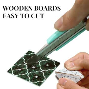 iLAND Dollhouse Flooring on 1/12 Scale 1/6 Scale, Miniature Dollhouse Accessories, 60pcs Double-Side...