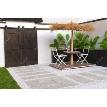 iLAND Dollhouse Flooring on 1/12 Scale 1/6 Scale, Miniature Dollhouse Accessories, 60pcs Double-Sided Dollhouse Floor Tiles (Advanced French Green Floral & Colorful Terrazzo)